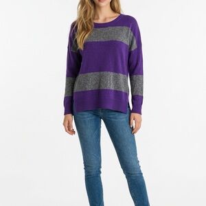 Lauren Jeans company purple and gray sweater.‎ Size XS